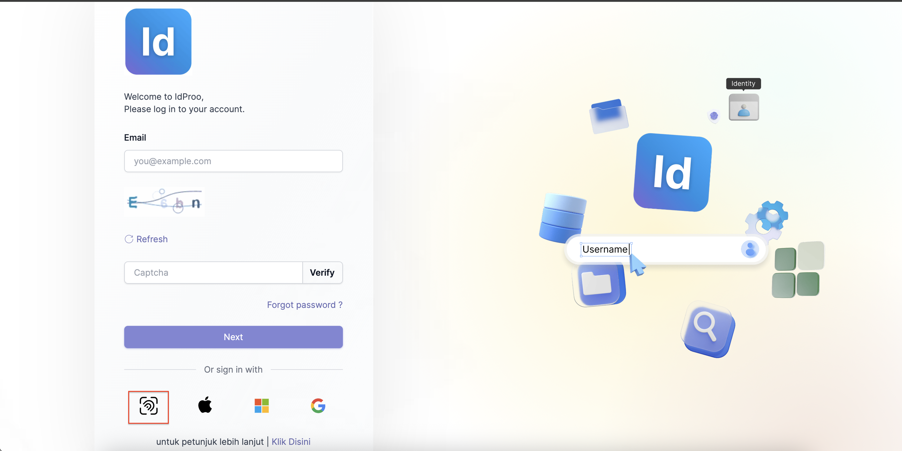Klik ikon fido 
